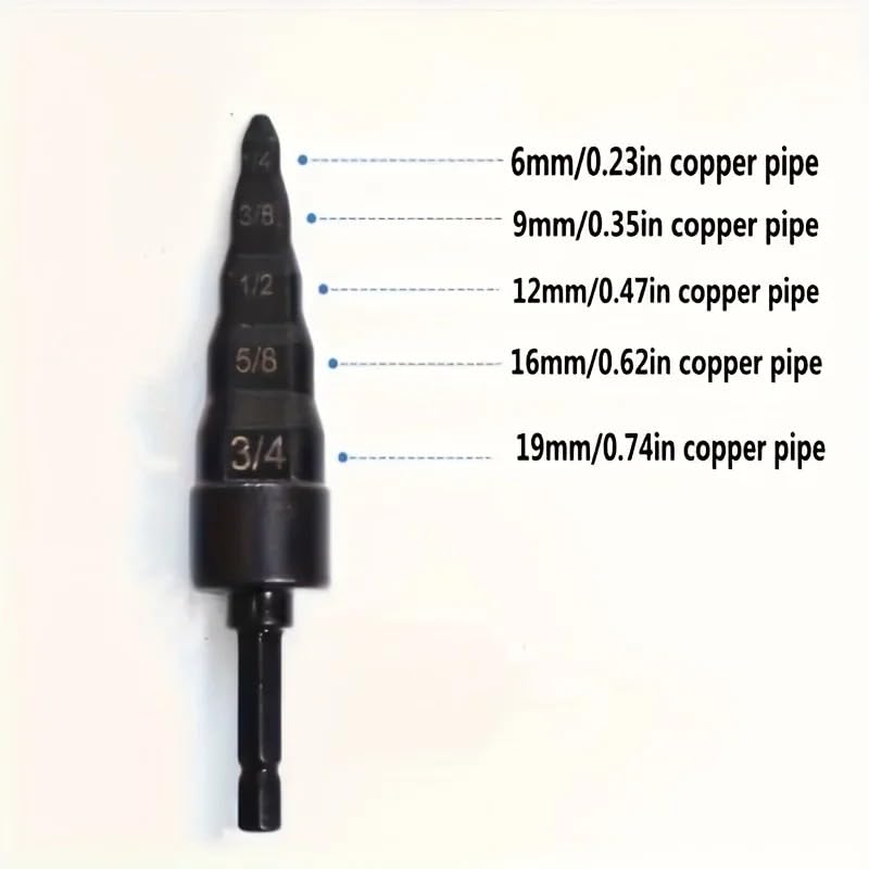 Lagnlnaoy 5 in 1 Copper Tube Expander - Air Conditioning Unified Tube Reaming Forging Rotary Tool