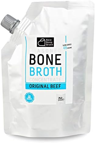 Premium Beef Bone Broth Concentrate Pouch - Maximized Nutrition Bone Broth On The Go - No Hormones or Additives, Delicious Natural Flavor, Sourced From AU & NZ Beef - Beef Broth 8.81 FL OZ