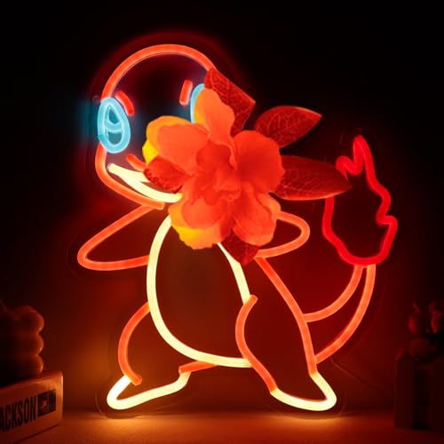 Anime Neon Sign - Gragon LED Neon Signs for Wall Decor Cute Animal Light Up Sign for Bedroom Restaurants Party Game Room & Kids Room Decor