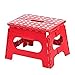 Taburetes Infantiles Plegables de Diferentes tamaños y Colores a Elegir. Taburetes PVC, Multiusos de plástico Resistente y Duradero. Ideal para escuelas, guarderías u hogar. (29 x 22 x 22 cm, Rojo)
