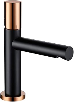 Bagnolux Black Brass Single Hole Single Handle Deck Mounted Basin Hot and Cold Water Sink Bathroom Faucets Color Rose Gold