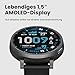 Amazfit Active Max Smartwatch 1,5" AMOLED-Display, 25 Tage Akku, Offline-Karten, NFC, GPS, 4GB Speicher, 170+ Sportmodi, 5 ATM Wasserschutz, Herzfrequenz- & Schlaftracking für Android & iPhone