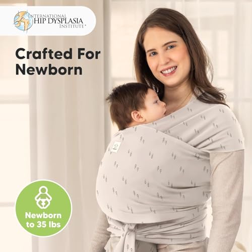 Image of KeaBabies Baby Wrap Carrier, All in 1 Original Baby Carrier (Pines) | Newborn to Toddler Sling, Easy to Wear, Hands Free Bonding, Lightweight, Breathable Infant Wraps
