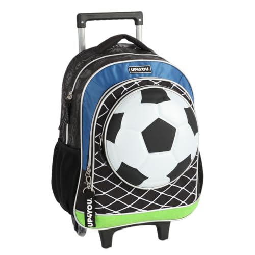 Mochila com Rodinhas e Alças Futebol 3D Up4You 2025