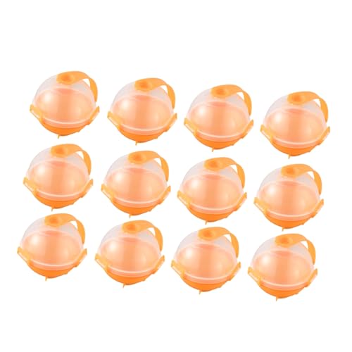 12 moldes redondos para hielo en forma de bola naranja miniatura 1