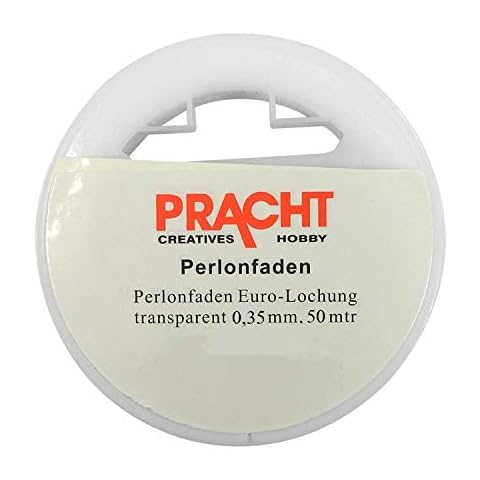 Pracht Creatives Hobby 2998-35021 Perlonfaden transparent, 0,35 mm x 50 m, Tragkraft 4,2 kg, auf einer Spule, ideal zur Schmuckgestaltung, für Mobiles und zur Dekoration Cover