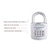 ABUS 160/50 B 160 All Weather Chrome 4 Dial Combination Padlock, Black/Silver