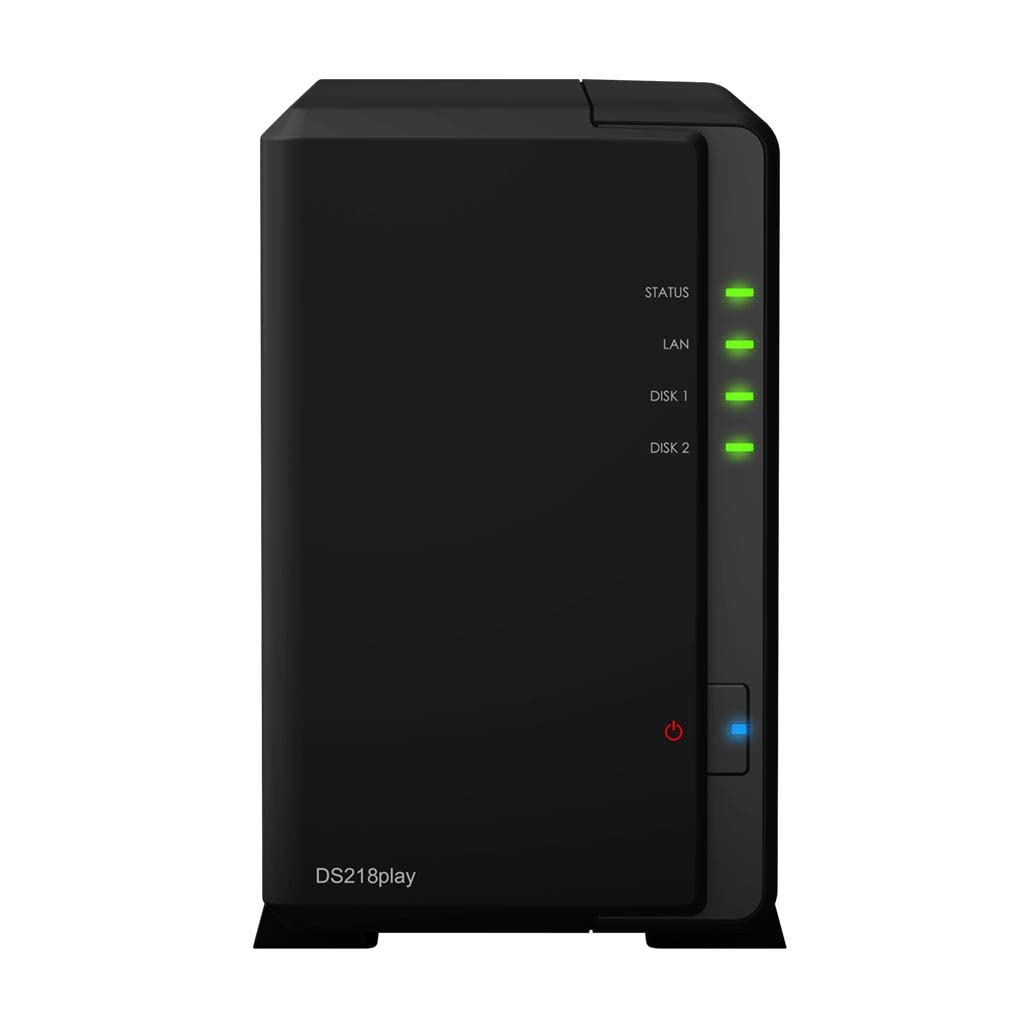 Synology DS218PLAY 16TB 2x8TB Seagate IronWolf 2 Bay NAS Desktop