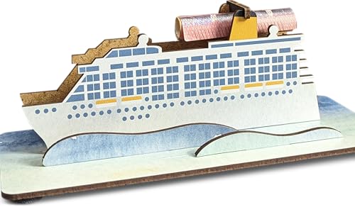 Gutscheinkarte Für Eine Kreuzfahrt - 3D-Holzkarte | Geldgeschenke, Schiffsreise Oder Urlaub, Schiff, Reise – Kreuzfahrtschiff, Gutschein Für Kreuzfahrt, Flitterwochen, Reisegutschein Mit Schiff