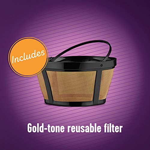 Image of Mr. Coffee Easy Measure 12 Cup Programmable Maker with Gold Tone Reusable Filter, Silver /Chrome