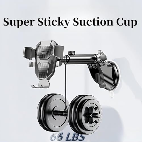 Image of car Mobile Holder for Dashboard with 360 Degree Rotation Phone Holder in car with Quick Release Button, Strong Suction Cup Mount for Windshield & Dashboard, Mobile Holder for car
