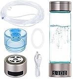 ❤ 【Bottiglia d'acqua portatile ricca di idrogeno con inalatore】 adatta a tutti i tipi di acqua potabile: acqua del rubinetto, acqua minerale, acqua potabile diretta, acqua naturale all'aperto, acqua di fiume, ecc. Risolve efficacemente il problema del cloro residuo, dopo l'elettrolisi, rendendo potabile acqua più sicura e sana.