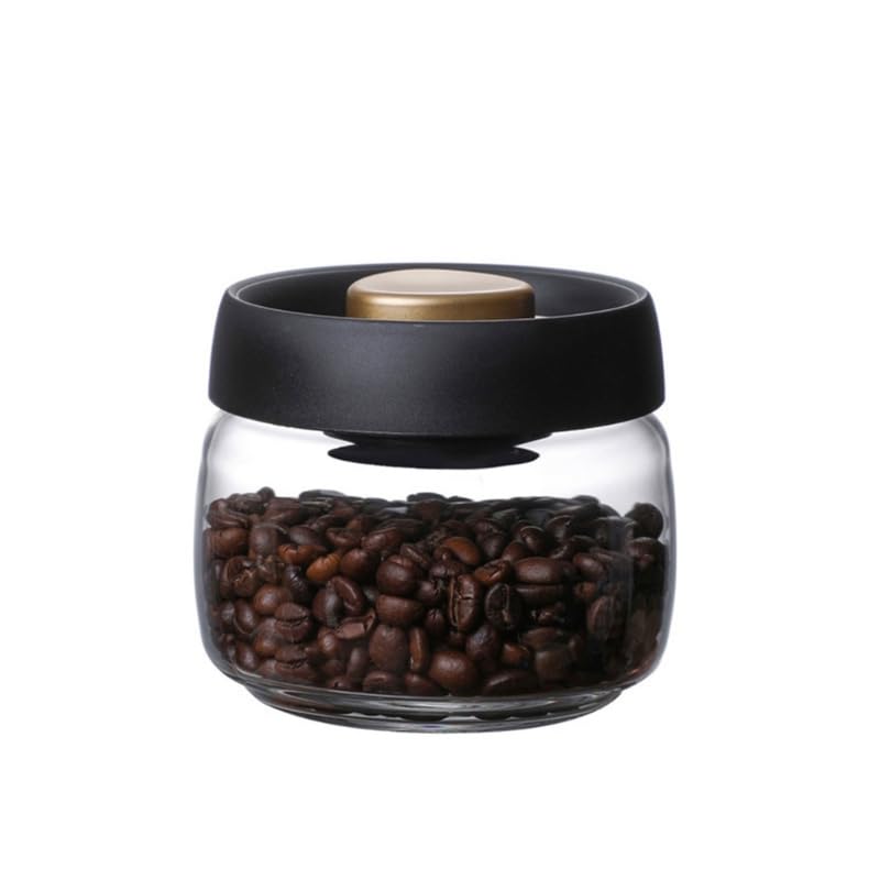 Tarro de cristal para la cocina, bidón de café con tapa hermética, recipiente de cristal para granos de café, recipiente de vidrio resistente al calor, recipiente de vidrio para alimentos y