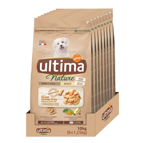 Ultima Nature Pienso para Perros Mini con Pollo, Pack de 8 x 1.25 kg - Total: 10 kg Cover