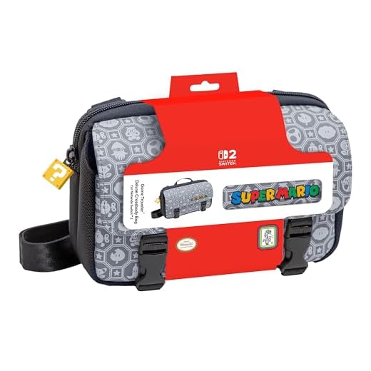 Game Traveler Deluxe Licensed Travel Case Designed for Nintendo Switch, Nintendo Switch 2, OLED, Super Mario Monogram - R.D.S. INDUSTRIES, INC. (LV17SM)