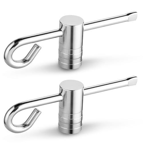 Mellbree Solid Brass Radiator Bleed Key Wrench Set UK, Metric/Imperial Fit, Hex & Towel Radiator Key Tools for Heating Upkeep