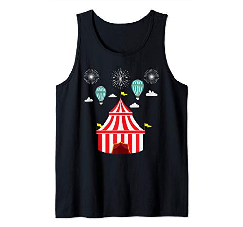 Carpa de Circo Divertida Fiesta de Carnaval Payaso Camiseta sin Mangas