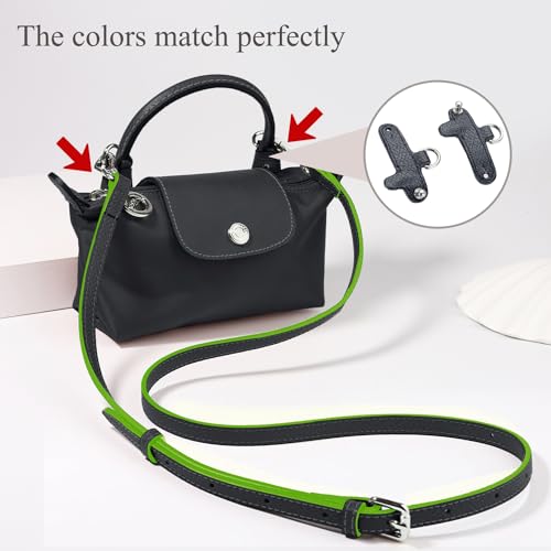 Image of Leather Purse Straps for Longchamp Conversion Kit, Leather Handbag Crossbody Shoulder Strap Adjustable for Women