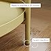 Nathan James 32301 Alexis Faux White Marble Round End Side Table with Gold/Brass Metal Frame, Gold