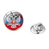 Handgefertigte Brosche mit Glaskuppelanhänger, versiegelt mit Kunstbild