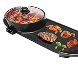 Electric 2 in 1 Grill with Separate Divider Shabu Shabu Dual Flavor Hot Pot. Multifunctional Indoor...