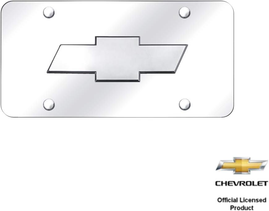 Download Amazon Com Au Tomotive Gold Inc Silver Chevy Logo Front License Plate Frame Mirror Stainless Steel 3d Chevrolet Automotive