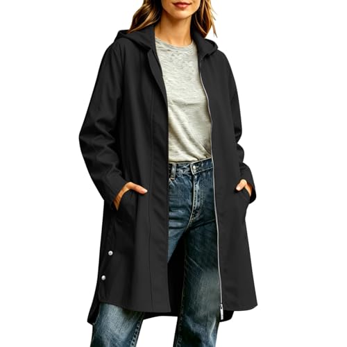 Gabardina impermeable para mujer ligera que soluciona los días de lluvia