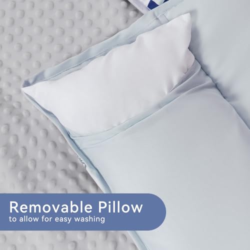 Toddler Nap Mat with Pillow and Minky Blanket 55''x35'' Toddler Sleeping Bag for Daycare, Preschool Travel Camping Mat Nap Mat for Boys and Girls - Image 5