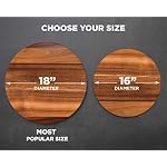 Personalized Lazy Susan Turntable - Large 18” Acacia Wood - Engraved Dark Wood - Custom Personalized 2020 - Image 4