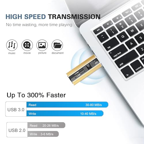 EATOP Flash Drive de 128 GB destinado a iPhone, iPad, Android e computadores, cartão de foto para ar