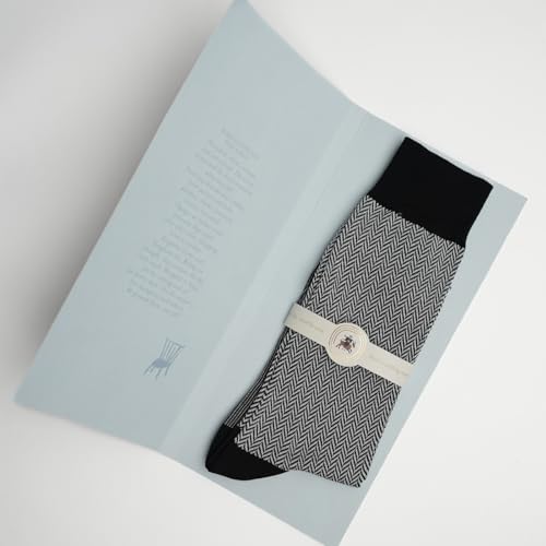 Image of Theater Black & White Men's Socks | Mercerised Cotton | Mid Calf Length | Anti-Bacterial | Luxury Business Essentials | Comfortable Fit