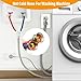 2 PACK, Rubber Hot Cold Washer Hose Y Mixer Plumbing Connector Burst Proof Water Supply Hoses For All Washing Machine and Dryer, 3/4