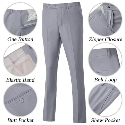 Image of Mens Suit Slim Fit 3 Piece Double Breasted Suit Men Formal Tuxedo Set Casual Wedding Prom Groom Suits