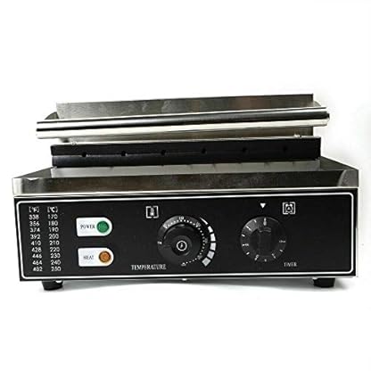 1500W Kommerzielles Waffeleisen Edelstahl Profi Waffeln Am Stiel Waffelsticks Corn Dogs + Timer – Bild 4