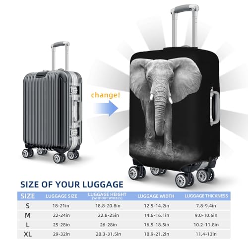 Indian Elephant Travel Luggage Covers - Elasticity Suitcase Covers Protector for Luggage 18-32 Inch2