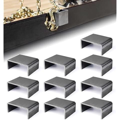 Aupar Heavy Duty Steel Weld On Stake Pockets for Trailer & Truck | Trailer Stake Pockets Fit Standard 2x4 Stakes | 10 Pack Cover