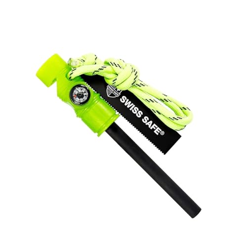 Swiss Safe 5-in-1 Magnesium Ferro Rod Fire Starter Kit