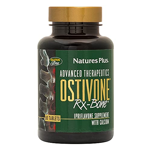 NaturesPlus Advanced Therapeutics Ostivone Rx Bone - 60 Vegetarian Tablets - Maximum Nutritional Support for Skeletal System & Bones - with Vitamin D, Calcium - Gluten-Free - 30 Servings