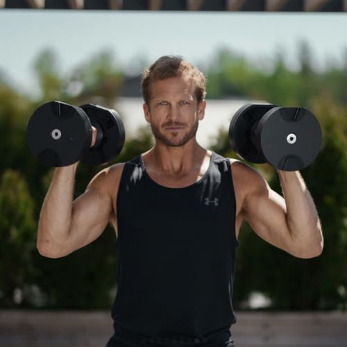 Image of NUOBELL Adjustable Dumbbell Set, 5-50 LB or 5-80 LB, Easy Twist 2024-25 Model, All-In-One Weights Set (Pair) for Home, Original Manufacturer
