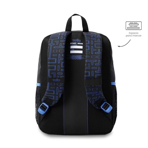 Mochila resistente TOTTO Vortex M estampada en negro con capacidad de 18 litros 4
