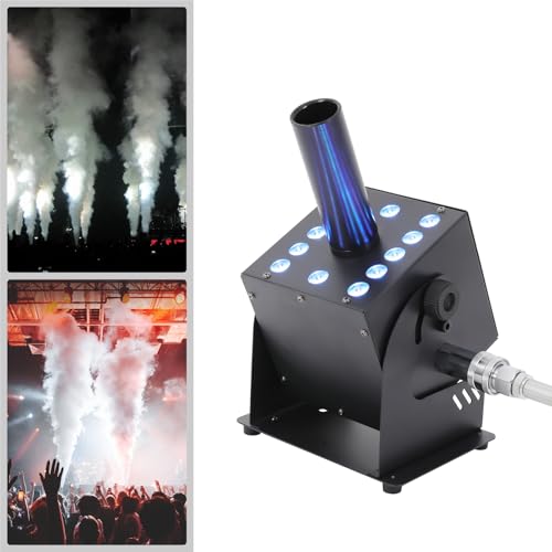 Máquina de niebla profesional de 250 W con chorro de CO2 programable, 12 luces LED y control DMX para bares, fiestas, presentaciones en vivo y conciertos miniatura 3