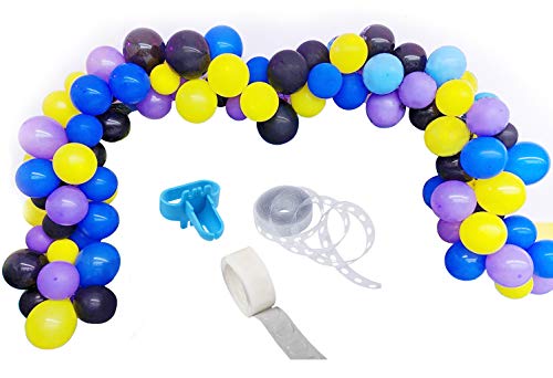 Video Game Party Balloon Garland Kit, 103PCS 12Inch Balloon Garland Including Black, Blue