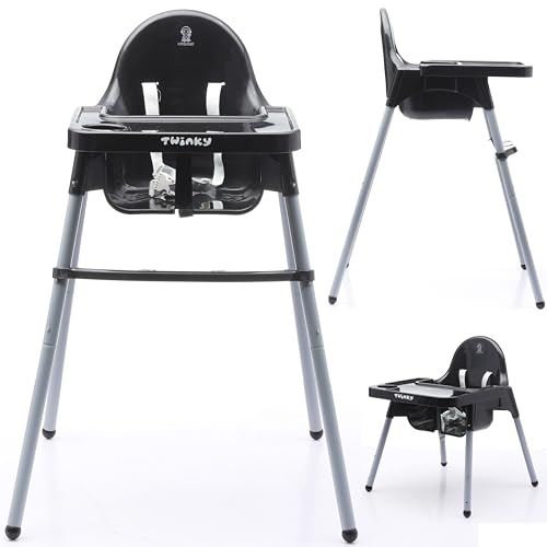 Twinky® Seggiolone Pappa Reclinabile ECO | Seggiolone Pieghevole e Regolabile per Neonati e Bambini...