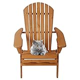 Adirondack Chair Wooden, Adirondack Chair Adult Size, Balcony Adirondack Deck Lounge Armchair,...