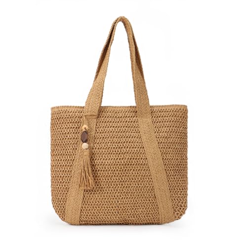 LUI SUI Bolso tejido de paja en verano bolsa de...