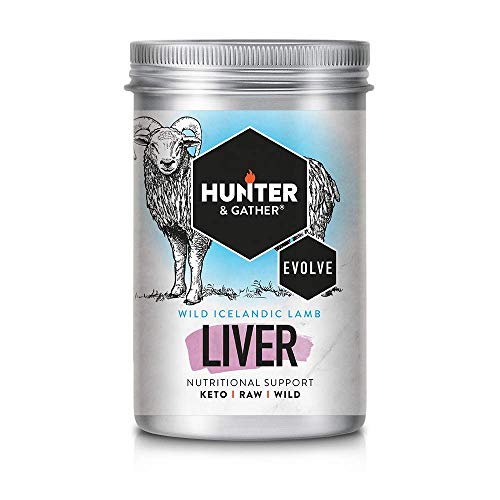 Hunter & Gather Lamb Liver Capsules - 90 Capsules | Wild, Grass Fed Icelandic Lamb Nutritional Support | 100% Raw Freeze-Dried Lamb Liver | No GMO Feeds, Antibiotics Or Hormones