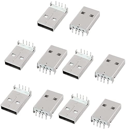 USB Male Type A Plug 90 Degree 4-Pin SMD SMT Jack Solder Connector - 10 Pcs-image-25