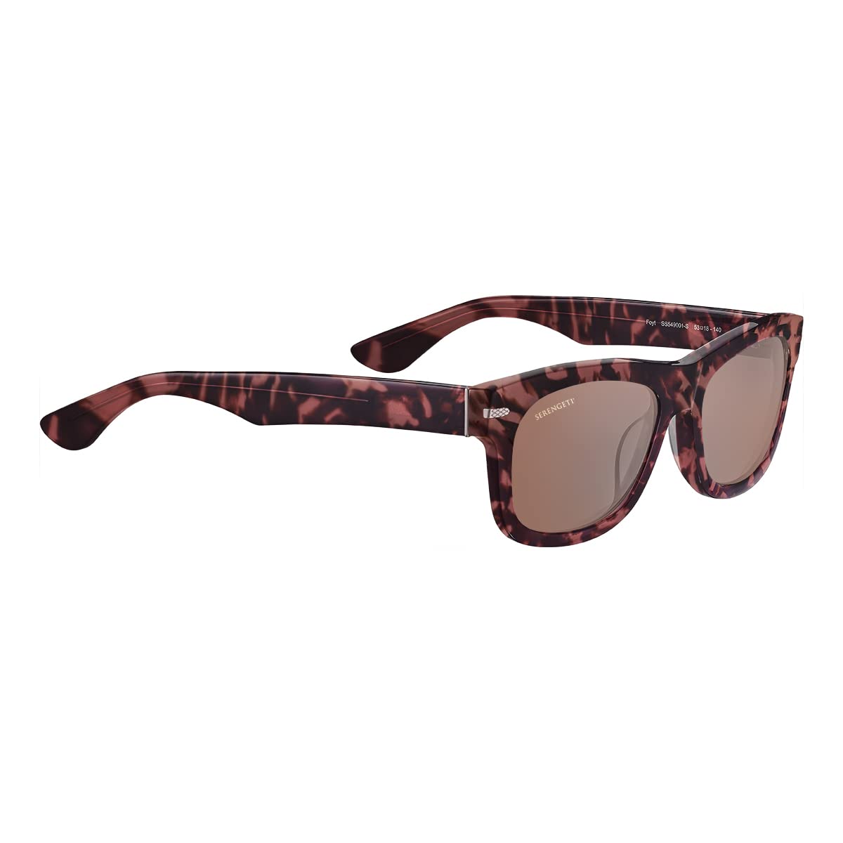 Serengeti FOYT Glasses, Shiny Tort Havana, M Unisex Adult