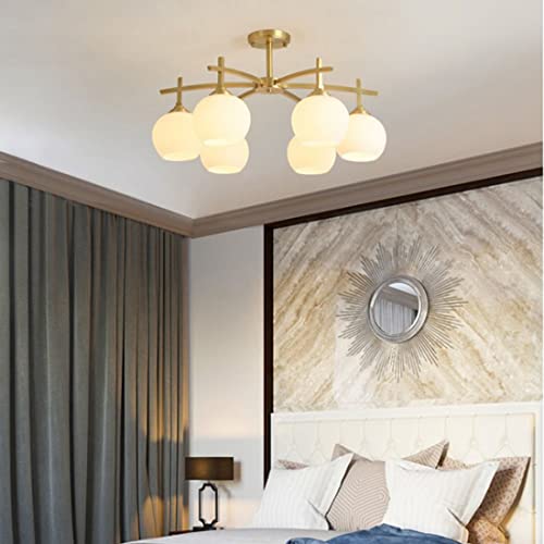 Suspension plafonnier design américain avec diffuseurs en verre clair