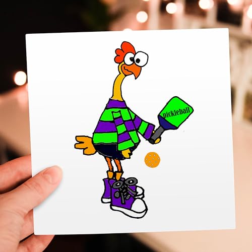 Cartes de vœux poule pickleball cadeau pour accompagner vos présents sportifs